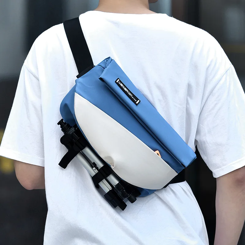 

Waterproof Oxford Cloth Chest Men's Backpack Shoulder Crossbody Bag Sports For Mobile Phone Wallet Storage