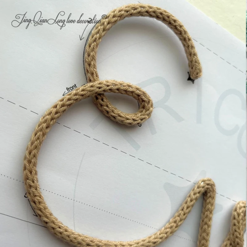 Custom French Knitting Name Template PDF | Printable Alphabet Pattern for Knitted Names | Tricotin Letters  Cord Name Template