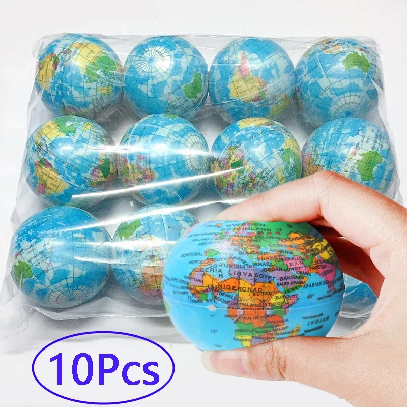 10pcs Funny Squeeze Toys Stress Relief PU Foam Squeeze Ball Hand Wrist Exercise Sponge Toys For Kids Adults Child Creative Gifts