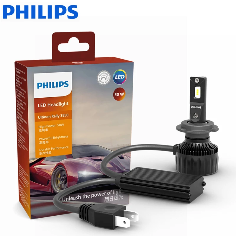 Philips Ultinon Rally 3550 H7 Led-koplampen Hoog vermogen 50W H4 H8 H9 H11 9005 HB3 9006 HB4 9012 HIR2 Autolamp Mistlampen 6500K
