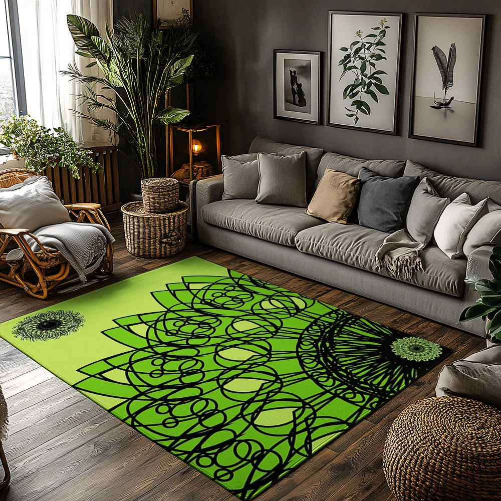 

Boho Carpet Washable Non Slip Indoor Outdoor Area Rugs Modern Abstract Geometric Pattern Floor Mats Living Room Decor Home Accen