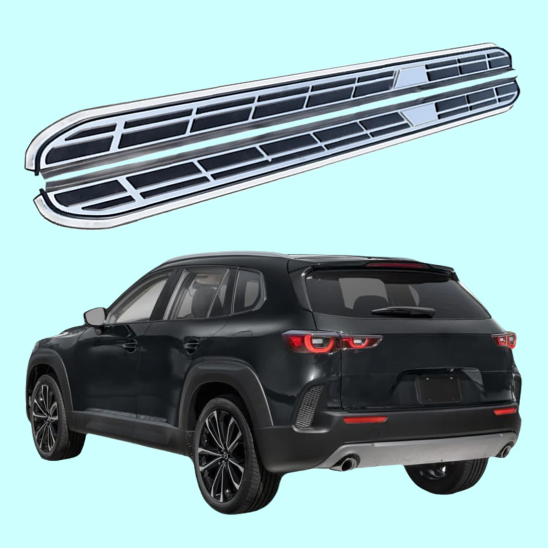 2PCS Side Step fits for Mazda CX-50 2022 2023 2024 Running Board Nerf Bars Stairs Aluminium Pedal