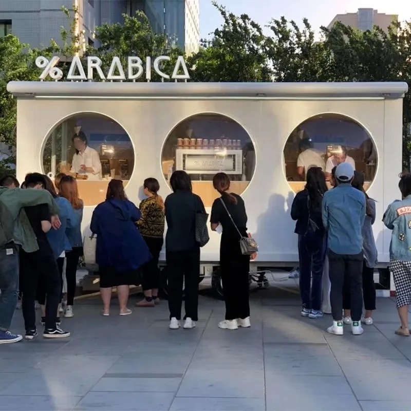 قافلة الوجبات السريعة، حاوية شحن المطبخ المتنقلة، كشك الطعام مع نظام طهي كامل للاستخدام التجاري #5