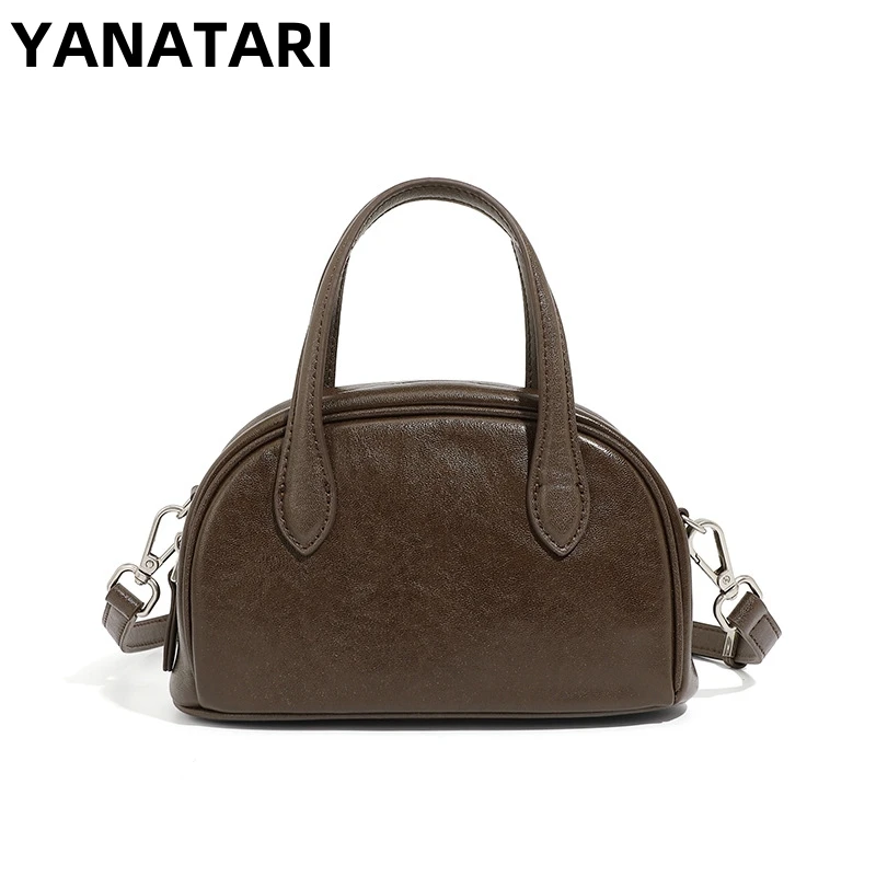 YANATARI echtes Leder Tasche für Frauen Luxus Frau Umhängetasche große Kapazität Vintage Tasche Mode Einkaufstasche modische Handtasche