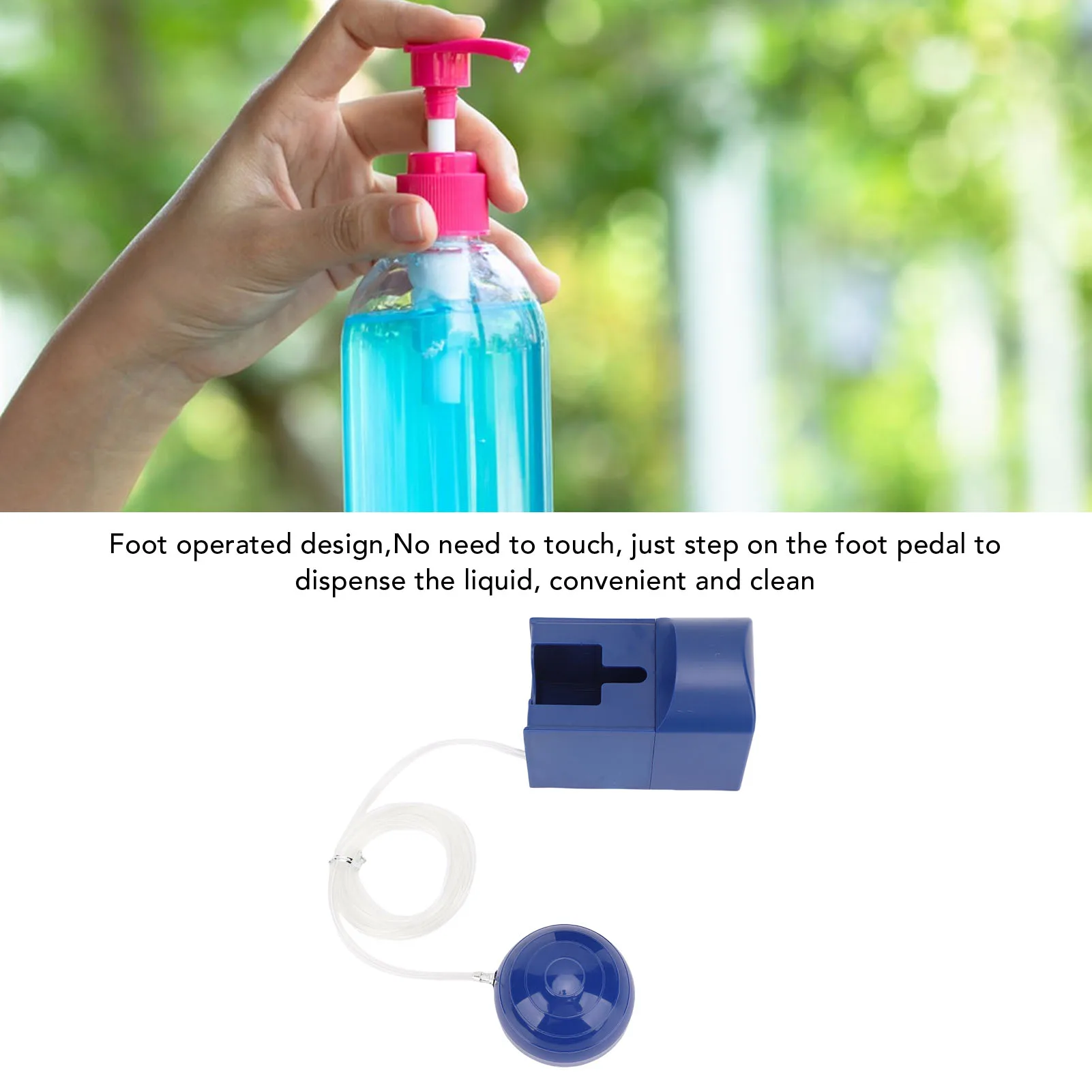 Touchless Soap Dispenser Holder Wall Mounted Soap Dispenser Pump with Foot Pedal for Kitchen Sink Bathroom