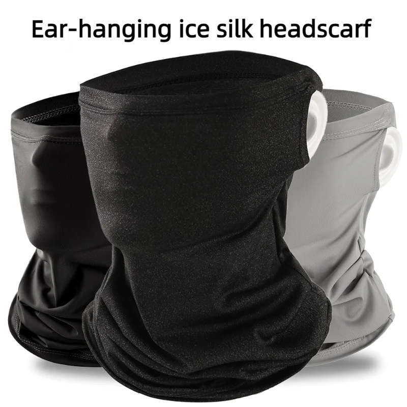 

Summer ice silk ear-hanging headscarf for men and women outdoor sunheadscarf outdoor cycling and fishing face mask