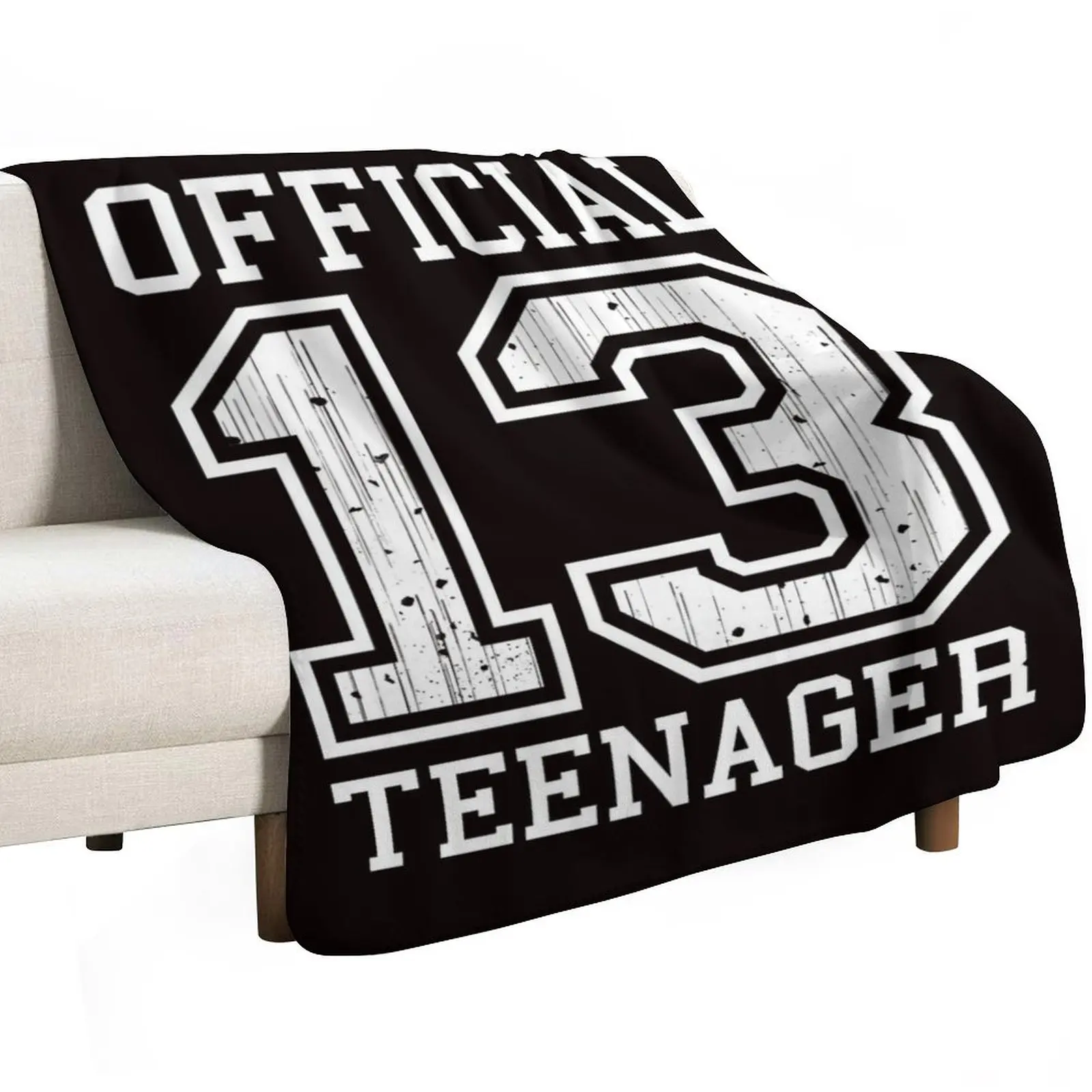 Official Teenager 13th Birthday Gift For Girls Or Boys 13 Throw Blanket Furry Decorative Sofas christmas gifts Loose Blankets