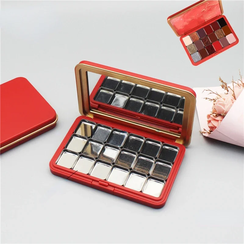 Eye shadow  magnet box Plastic square 9 color eye  empty plate spot transparent