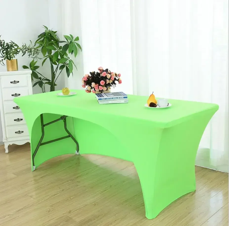 Wedding Spandex Table Cover Cloth Rectangular One Side Open Guest Party Nice Design Luxury Durable Use