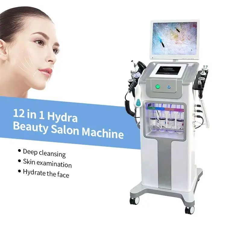 12 in 1 hydrogen Oxygen Bubble Skin Management Facial Mask Machine Skin Analysis Skin Regeneration Deep Cleaning Salon