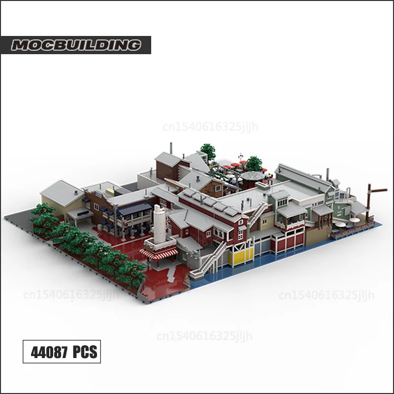 UCS Pacific Wharf MOC Building Blocks Combined Set AB Side Station Technology Bricks DIY Assembly Collection Model Toy Xmas Gift