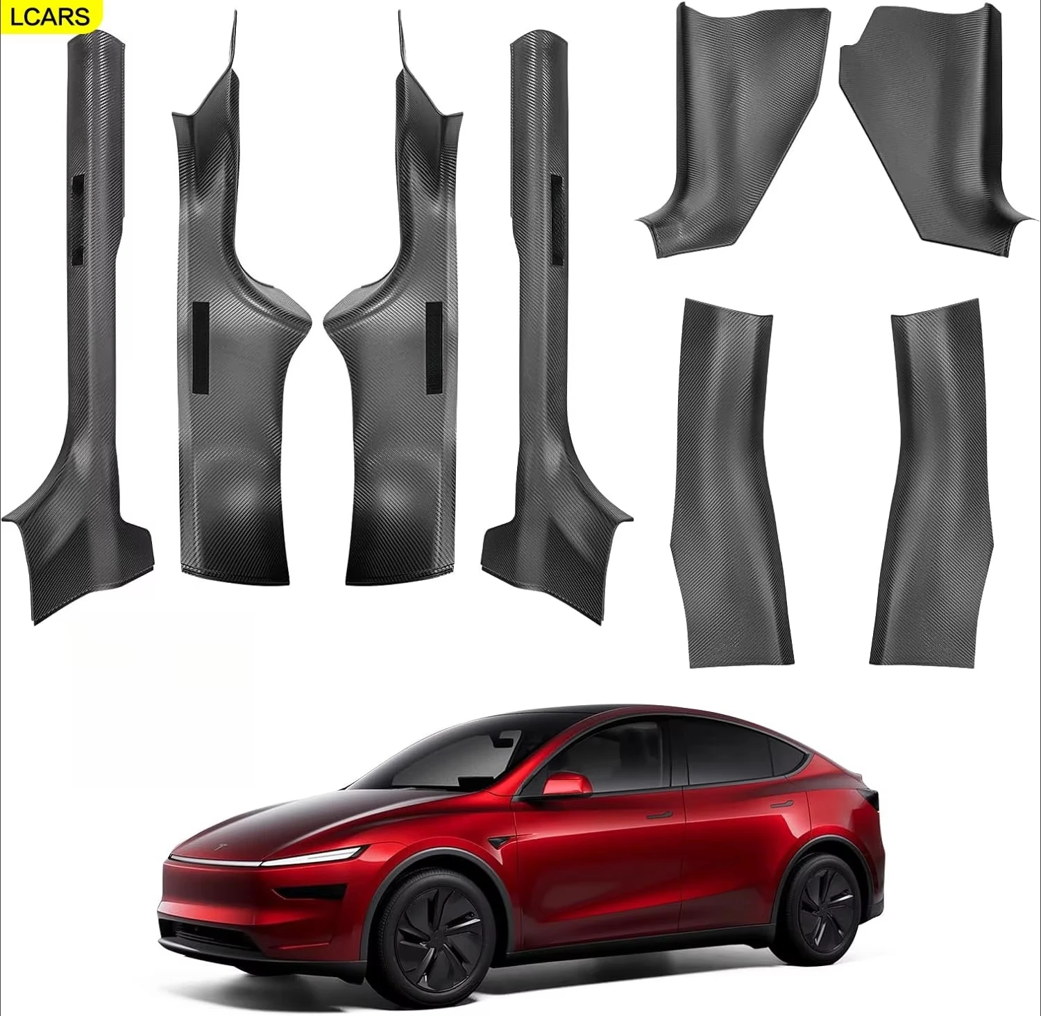 8-Piece Set of Door Sill Protectors Suitable for Tesla Model Y Juniper, Anti-Kick and Wear-Resistant Full-Cover Door Entry Covers, 2025-2026 New Model Y Accessories (Not Applicable to Right-Hand Drive Models)