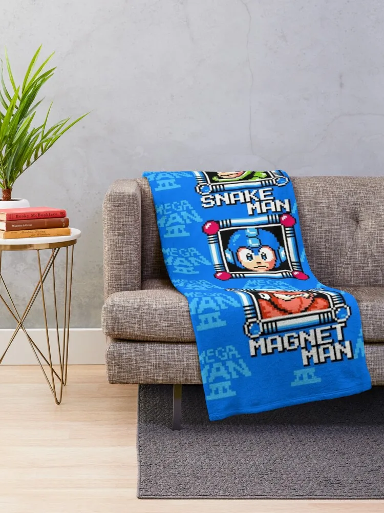 Megaman 3 stage select Throw Blanket Nap Single Soft Big Sofa Blankets