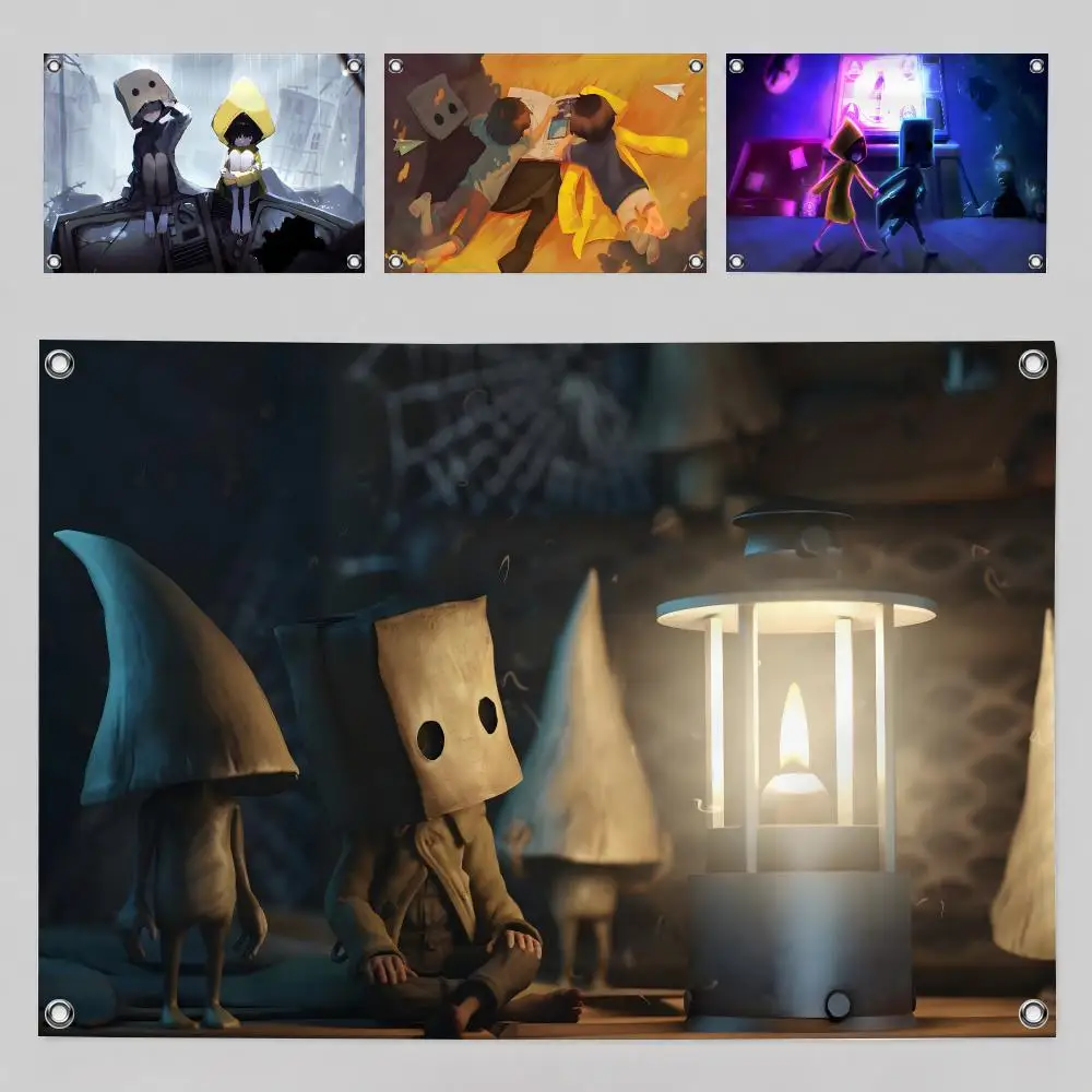 Little Nightmares Horror Puzzle Game Flags Home Yard & Garden Decor Banner - Indoor Outdoor Wall Hanging Flag