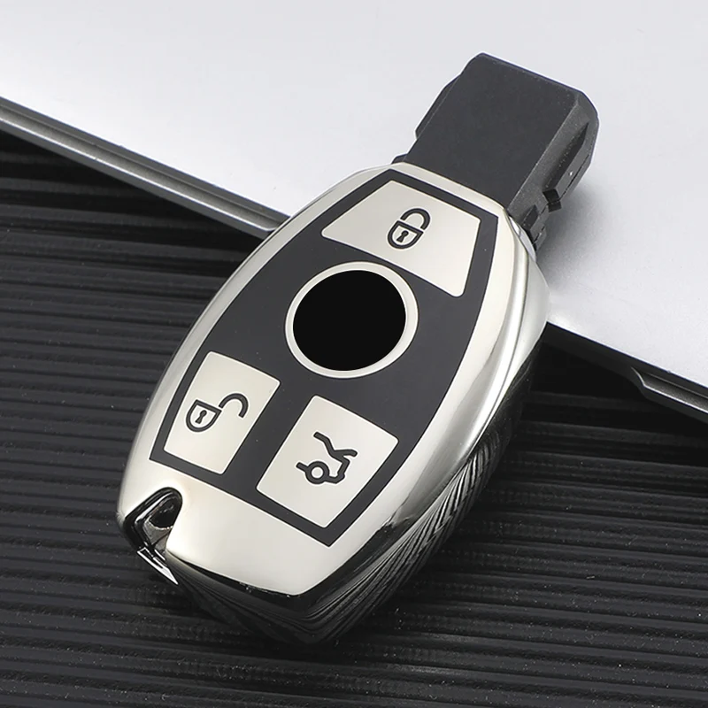 Car Key Case Cover for Mercedes Benz A B C E R Class GLS GLA GLK GLC CLS CLA AMG W204 W205 W212 W463 W176 TPU Fob Shell Holder
