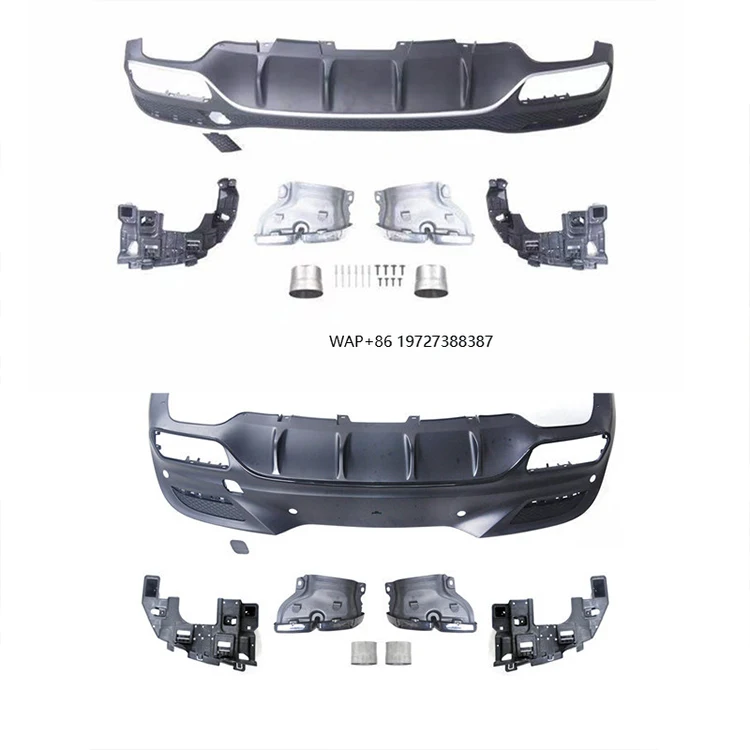 

High Quality New GLE63 Rear Diffuser with Sport Exhaust Tips Gloss Black/Carbon Look for GLE Coupe C292 2015-2019