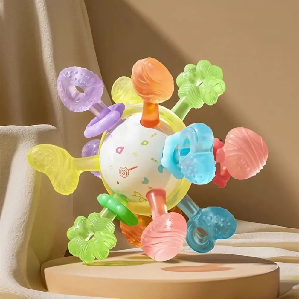 

Food Grade Baby Rattles Toys Colorful Lead Free Early Educational Toy Safety Easy To Clean Sensory Chew Toys Babies 3-18 Months