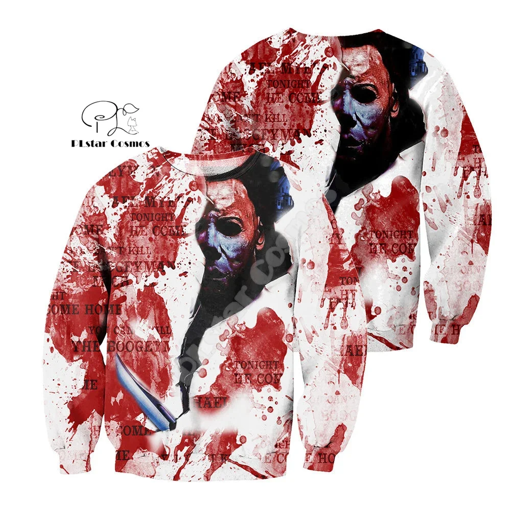 NewFashion Halloween Horror Terror Movie Character Michael Myers Jason Cosplay 3DPrint Pullover Harajuku Casual Jacket Hoodies 3