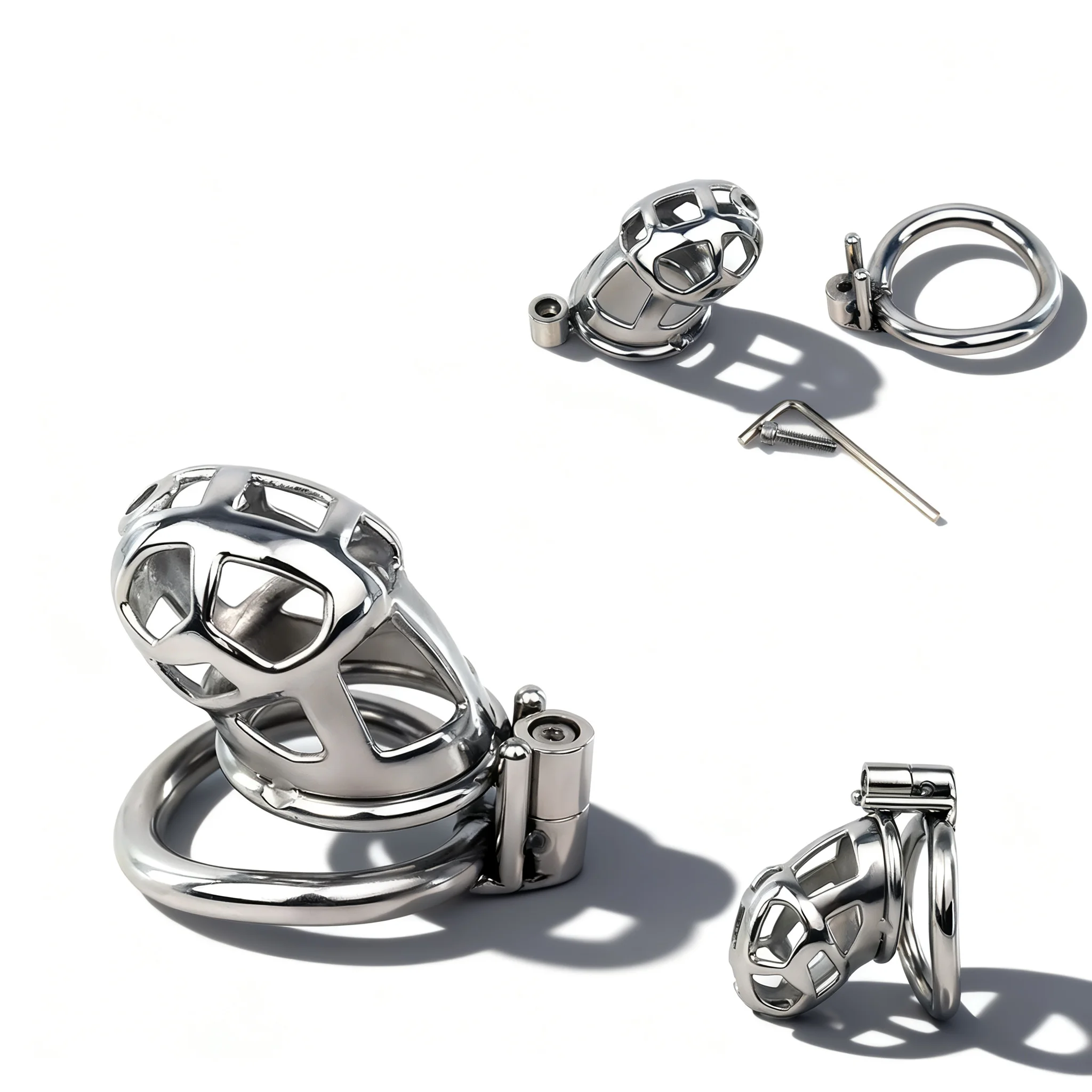 SXM New Mamba Metal Chastity Cage Devices Penis Lock Penis Cage Cock Rings Men Cuckold Lockdown Bird Adult Sex Toys For Me