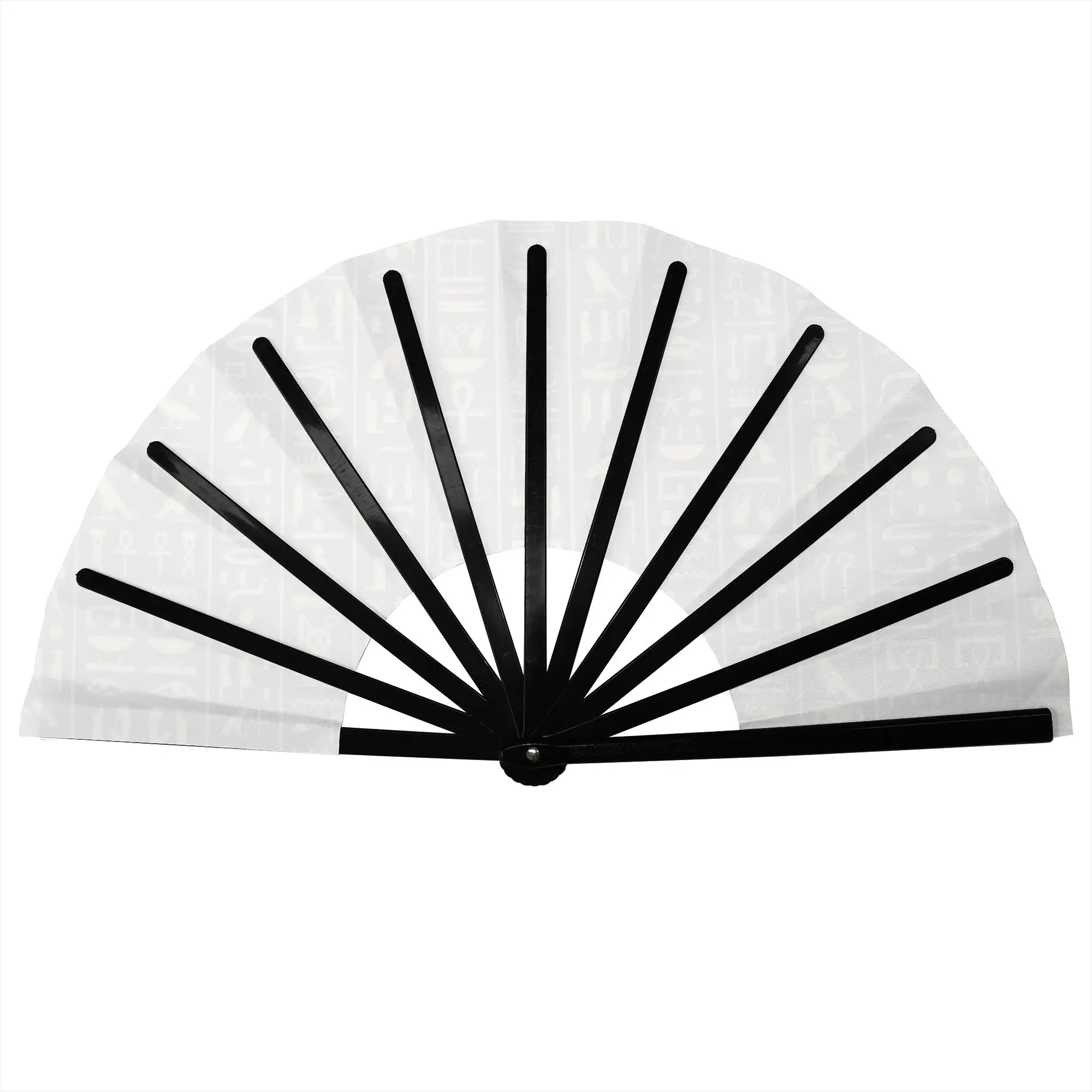 Egyptian Hieroglyphs Promotional Gift Hand Fan Event Souvenir Ancient Egypt Symbol Durable Folding Fans Novelty Bulk Pack Fan