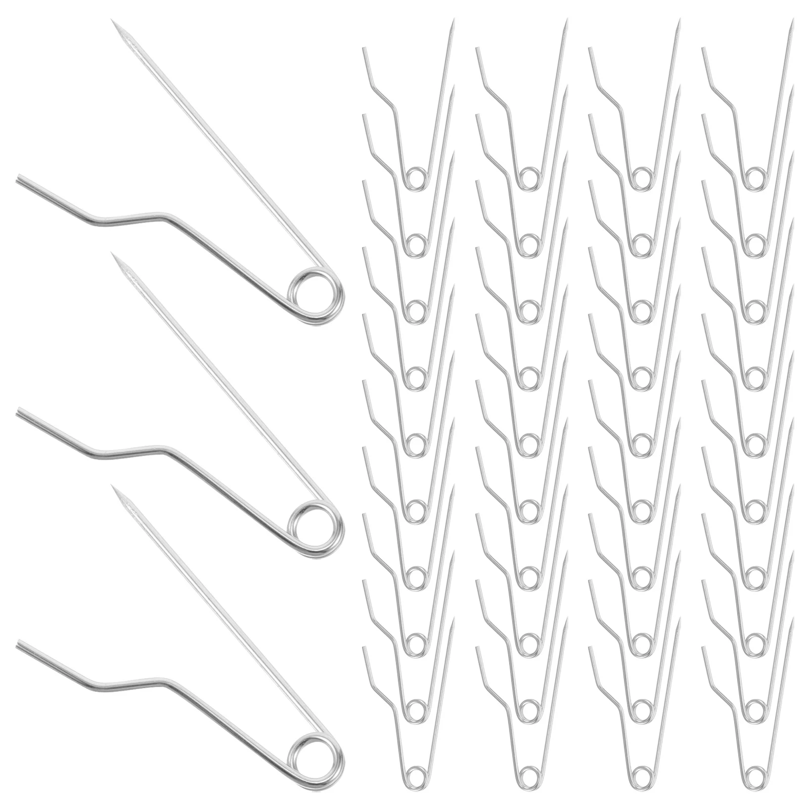 

100Pcs Badge Pin Accessories Iron Pin Backs Curved Metal Design for DIY Brooch Lapel Pins Uniform Medal Ribbon Fasteners Craft