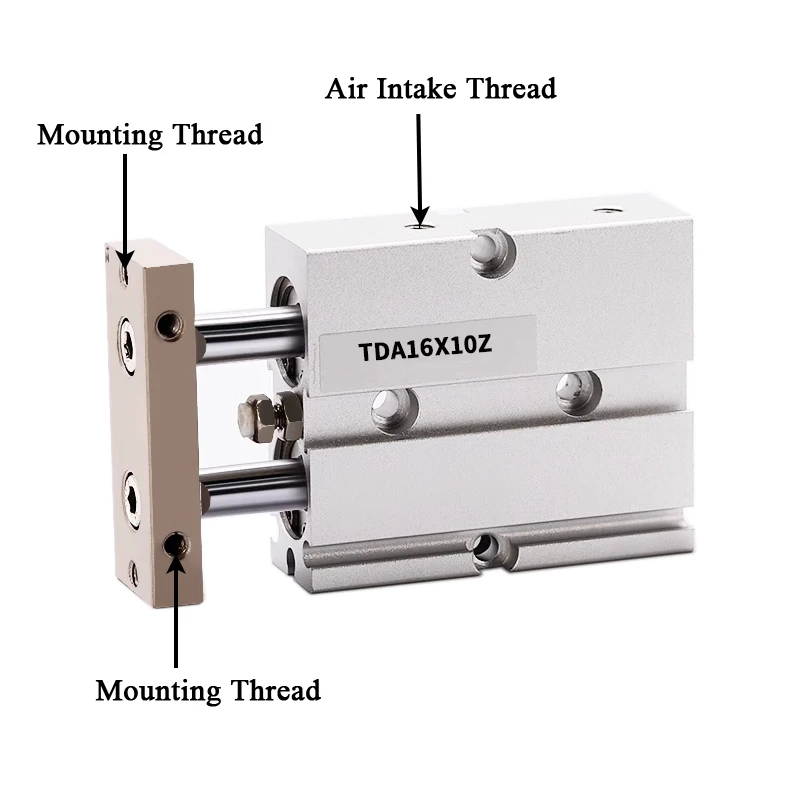 TDA Double Shaft Double Rod Cylinder Small Pneumatic TDA High Thrust TN10/16/20/25/32-15X50X70X100S