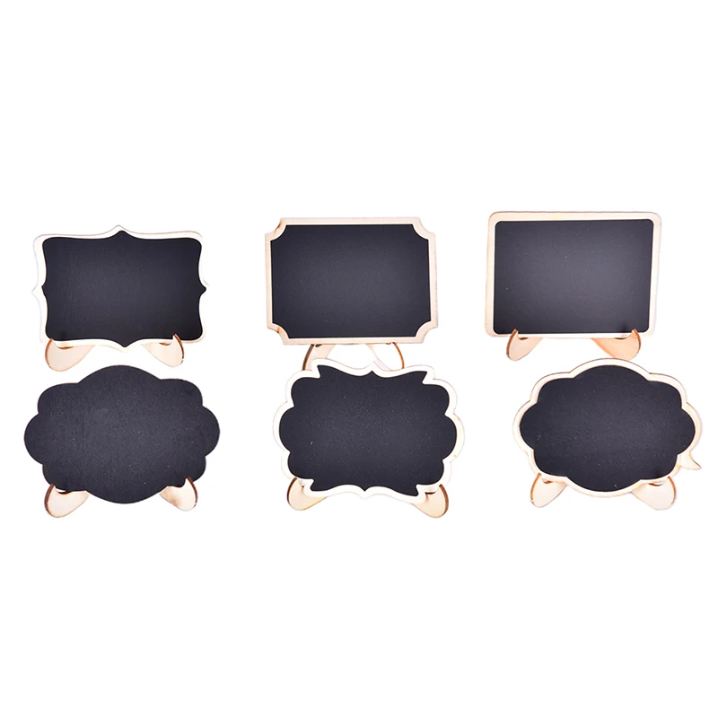 1Pcs Mini Blackboard Ornaments Wooden Whiteboard Message Chalkboard Stand Decoration Table Display Sign Crafts Home Office Tool