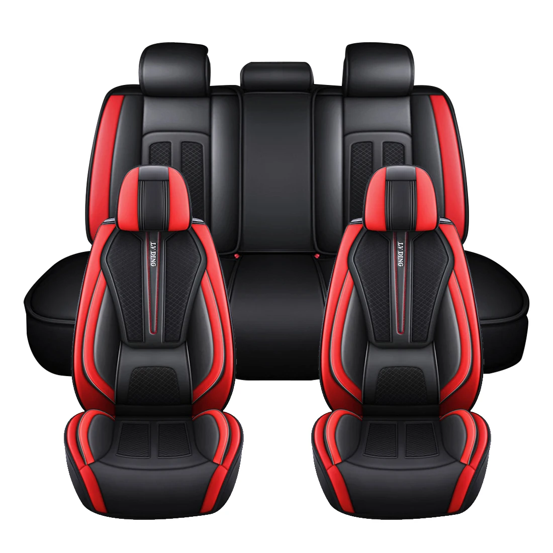 

MH97 Universal Full Coverage Fixed Waist Car Seat Cover Ice Silk Leather Car Cushion Driver Seat Cover or Passenger Seat Cover B
