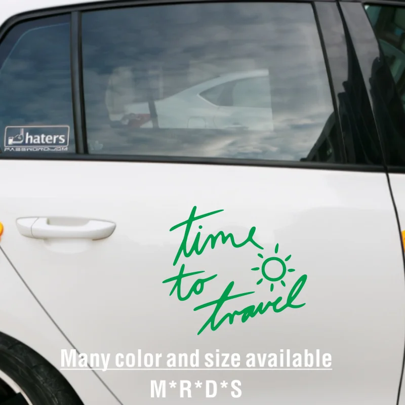 Time To Travel Bumper Door Body Car Sticker Car Camper Motorhome Caravan Explore Adventure Decal Vinyl waterproof sticker #173