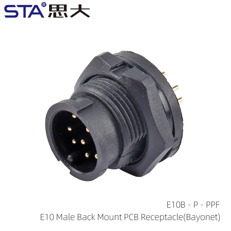 E10 Equivalent LTW PCB Panel Mount Built In Waterproof Connector Bayonet 2 3 4 5 6 7 8 10 12 Pin Socket