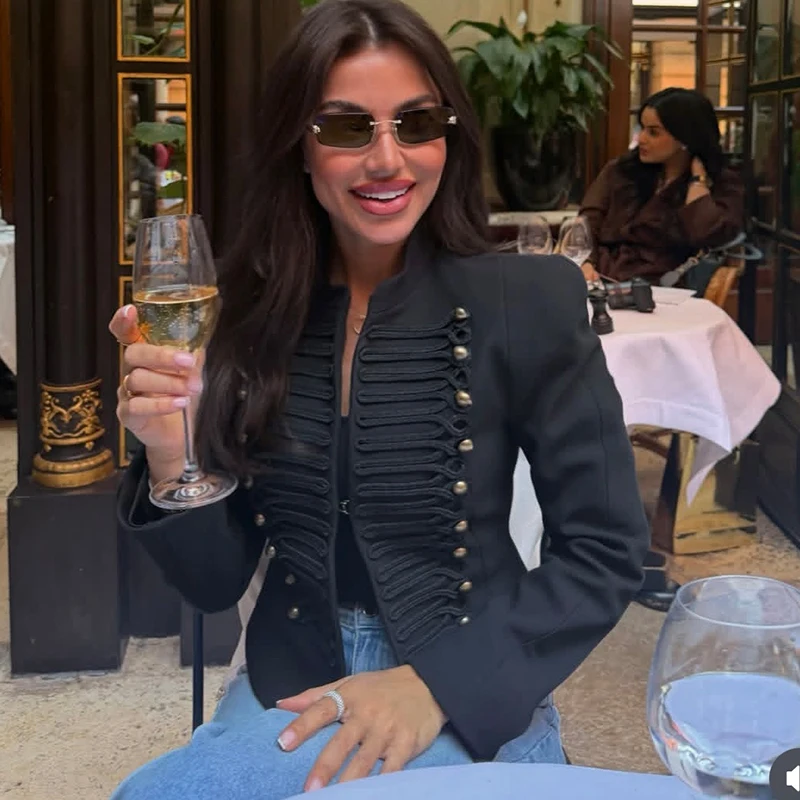 New Retro Women's Jackets Spring 2026 Fashion Slim Elegant Short Warm Jackets Women's Street Elegant Holiday Youth Spring Coats