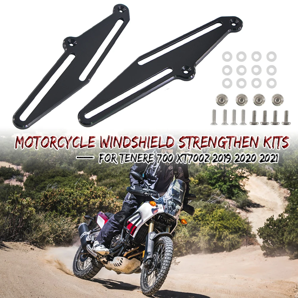 

Windshield Bracket For Yamaha Tenere700 Tenere 700 XTZ700 2019-2021 Windscreen Adjustable Motorcycle Wind Deflectors Holder Kits