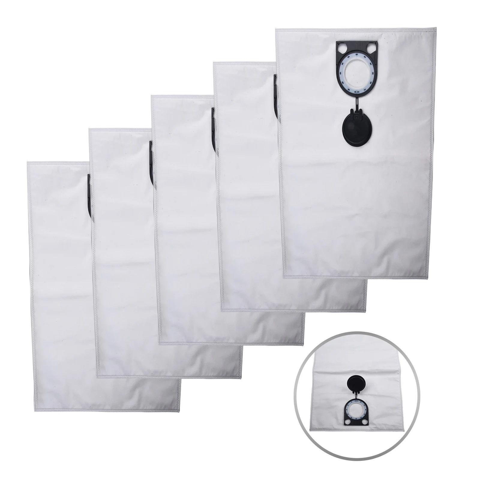 Washable Microfiber Filter Bags for L-1625 Vacuum Cleaner 5 Piece Set with Multi-Layer Construction and Reusable Performance