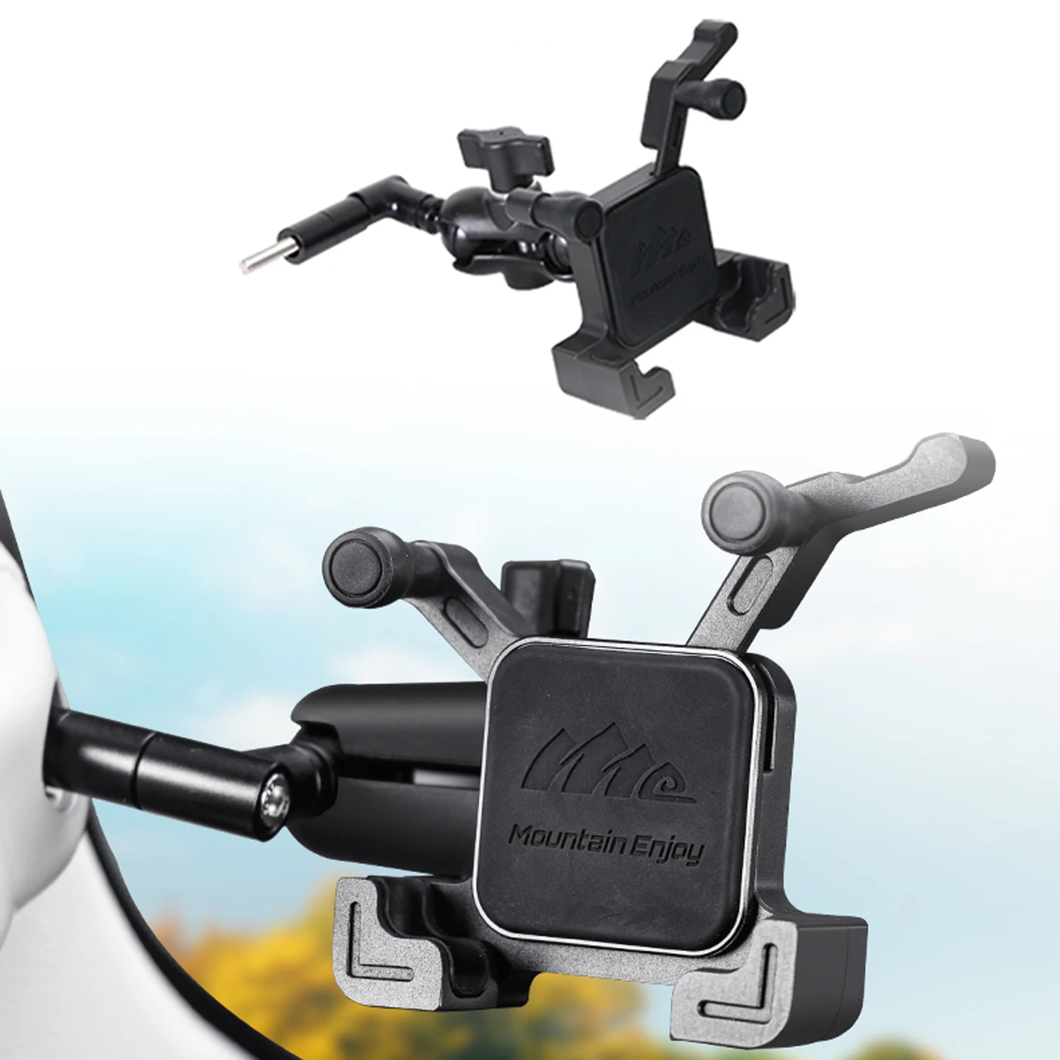 Universal A-Pillar Phone Mount for GWM Tank 300 2021-2025 Heavy Duty Aluminum Clamp Holder for Off-Road Overlanding Daily Drive
