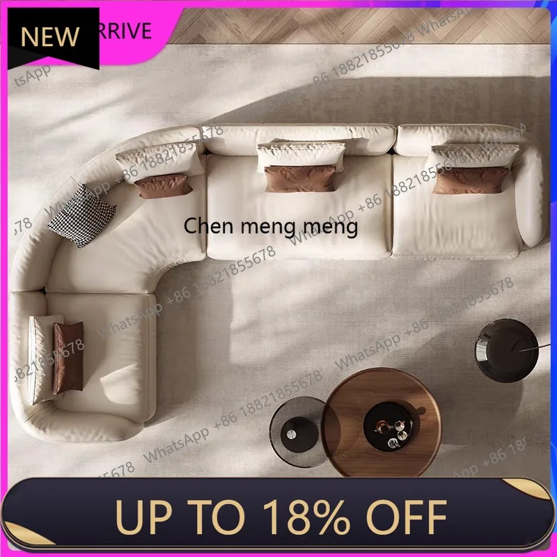 

M78 Italian high-end cat scratching sofa living room light luxury cream style U-shaped corner combination sofa