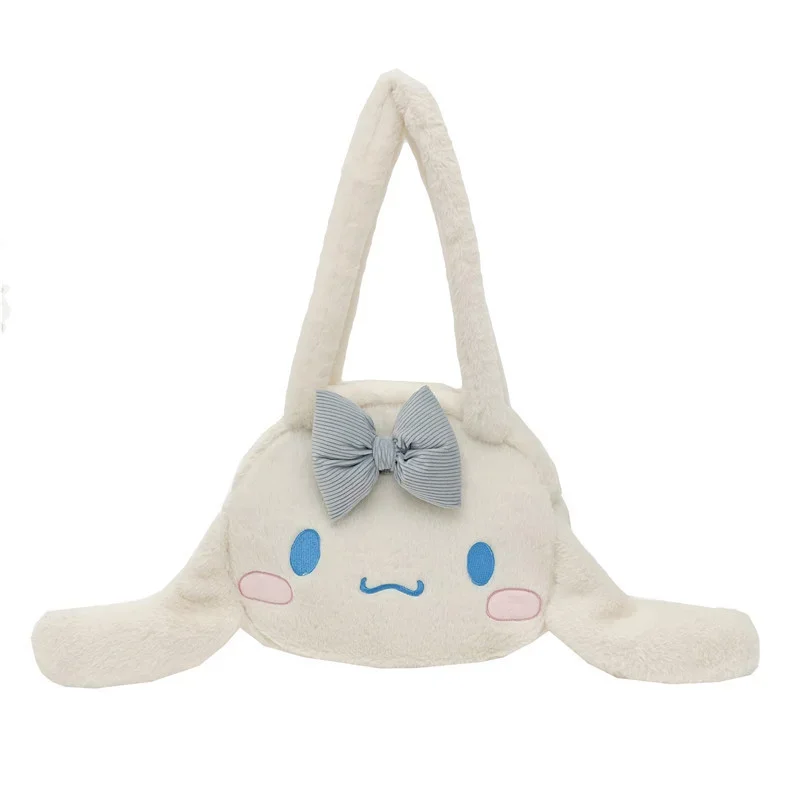 Sanrio My Melody Kuromi Cinnamoroll Kawaii Cute Anime Cartoon Peripheral Women's Plush Fashion Handbag Holiday Gift