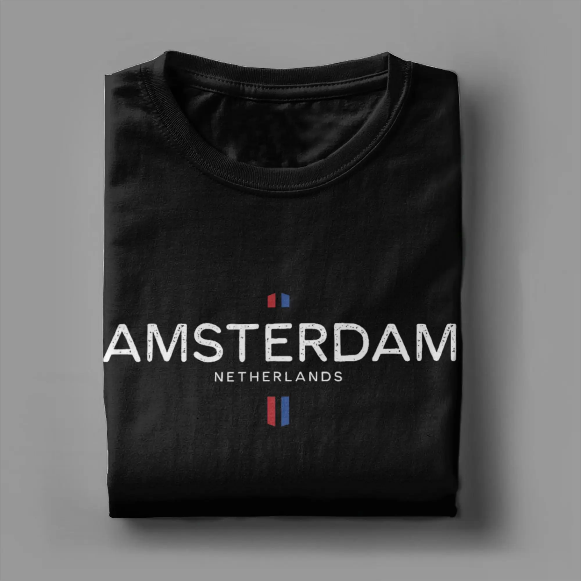 Amsterdam T-Shirts for Men  Vintage Pure Cotton Tees Crewneck Short Sleeve T Shirts 4XL 5XL Tops view 3