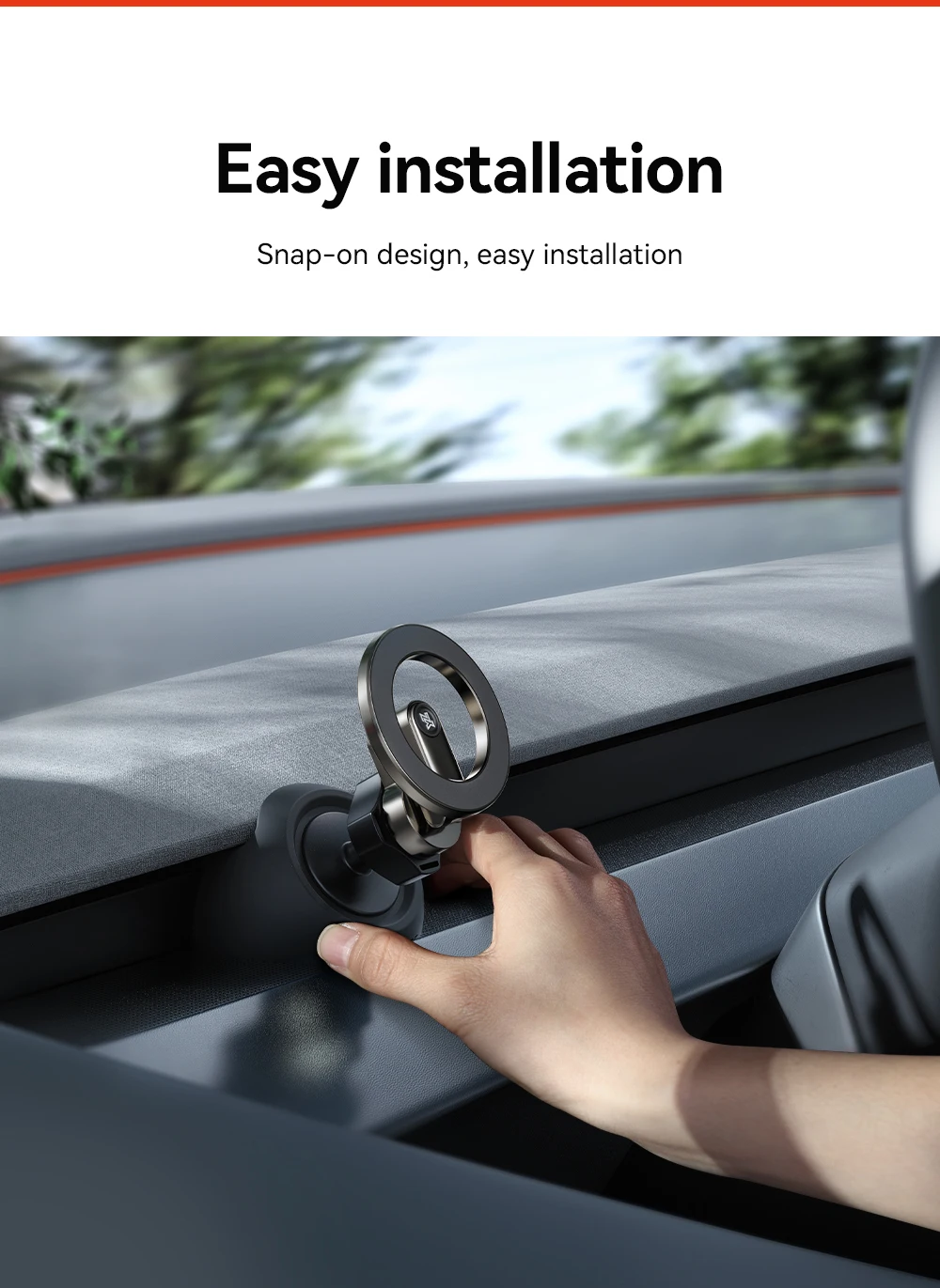 YZ Für Tesla Highland Model 3/Y/YL Juniper Starker Magnetischer Handyhalter für iPhone 17 16 Pro Max Samsung Handys Lüftungsschlitz-Basis – Detail 9