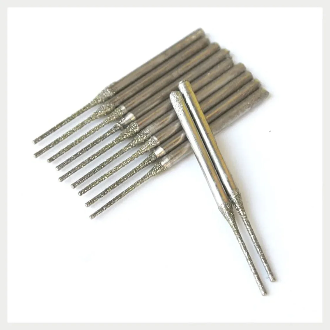 1PCS 2.35mm Shank Diamond Grinding Needle Diamond Drill Bit for Jadeite Agate Stone Carving Engraving Rotary Tool