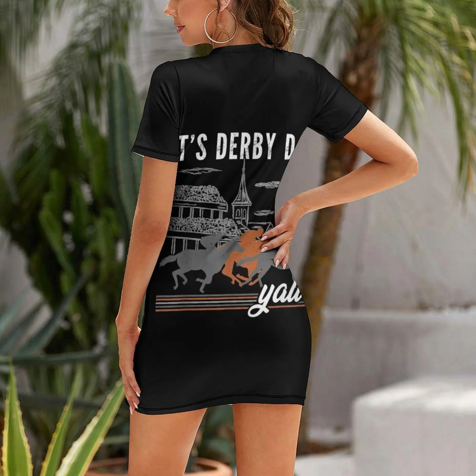 Derby Day 2022 Derby Kentucky horse derby dresses Suit Short Sleeved Dress summer dress women 2024 Women's evening dress