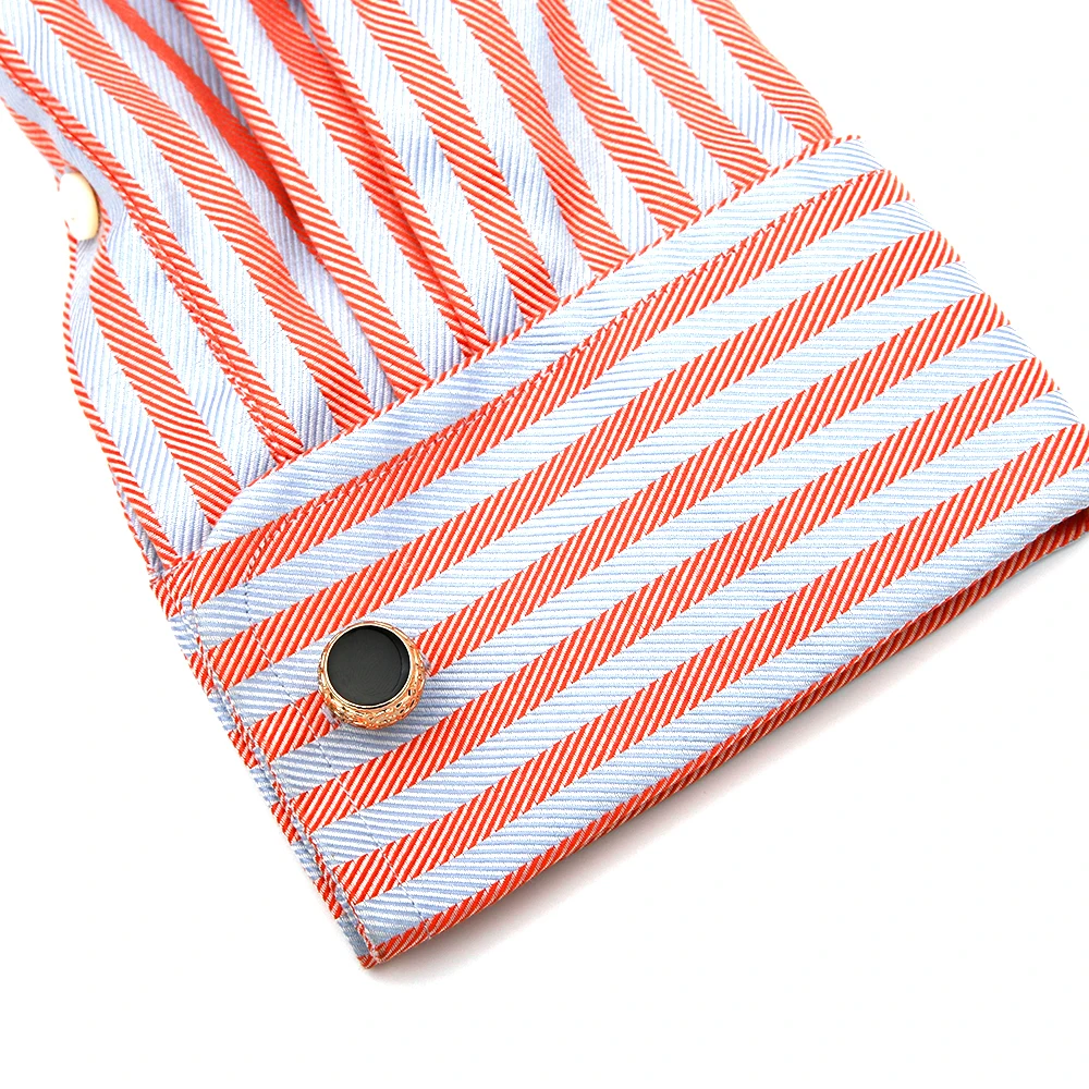 أزرار أكمام للرجال TOMYE XK22S058 أزياء شخصية أنماط الفن الإبداعي فستان ذهبي مستدير أزرار أكمام قميص