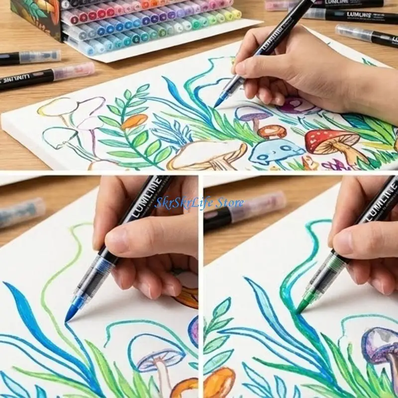 

Набор акриловых маркеров E65E профессиональных цветов для художников, студентов, рисующих эскизы