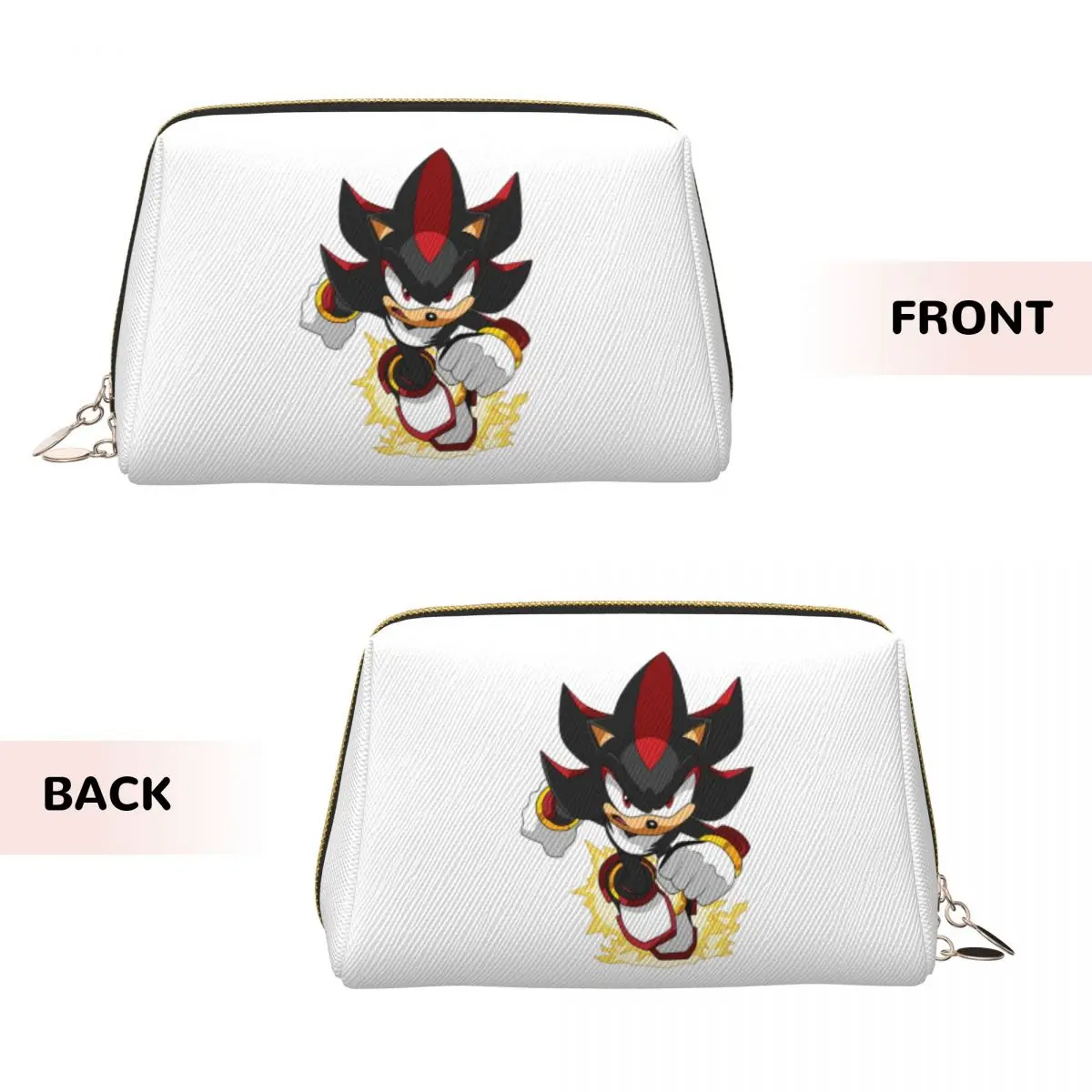 Sonic Shadow Cartoon The Hedgehog Women Cosmetic Bag Travel Makeup Organizer Pouch Toiletry Storage Dopp Kit Box