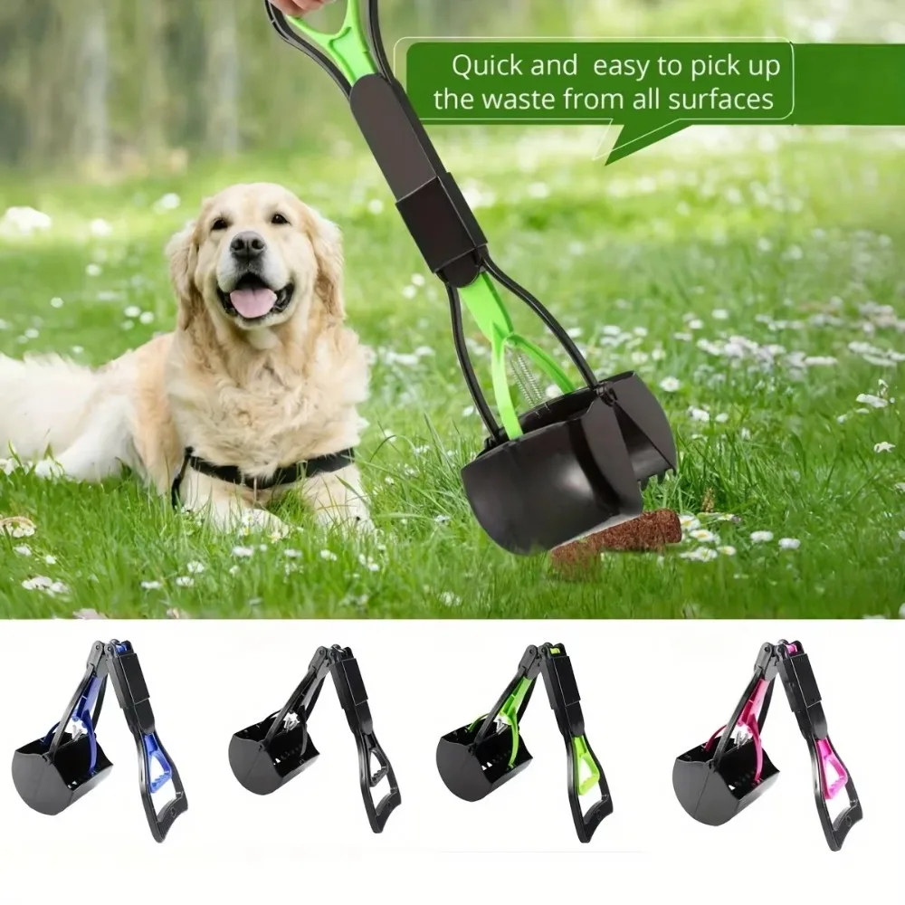 

High Quality Portable Pooper Scooper Long Handle Foldable Pet Cleaning Shovel Tools Durable Animal Feces Cleaner Pet Products