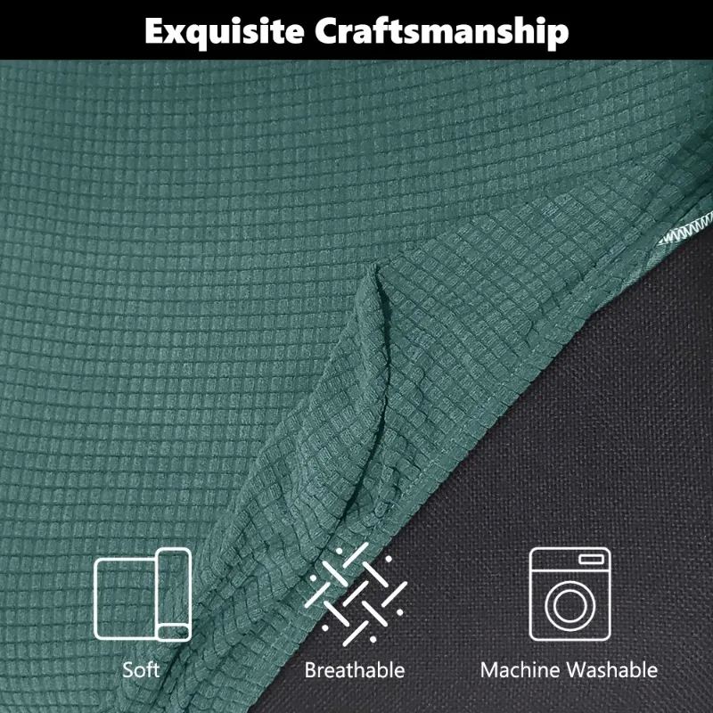 2026 مقاوم للماء الجاكار شل غطاء كرسي تمتد قابل للغسل قصيرة الظهر كرسي يغطي غرفة الطعام مقعد يغطي غرفة المعيشة في الفندق #4