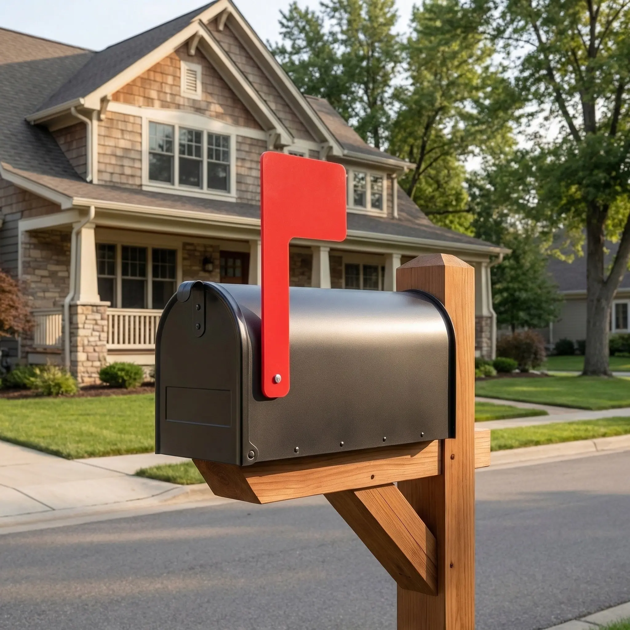Mailbox Flag Replacement Hardware Acrylic Mini Red Flag Decorative Mailbox Accessory Wall Mount Patio Garden Outdoor