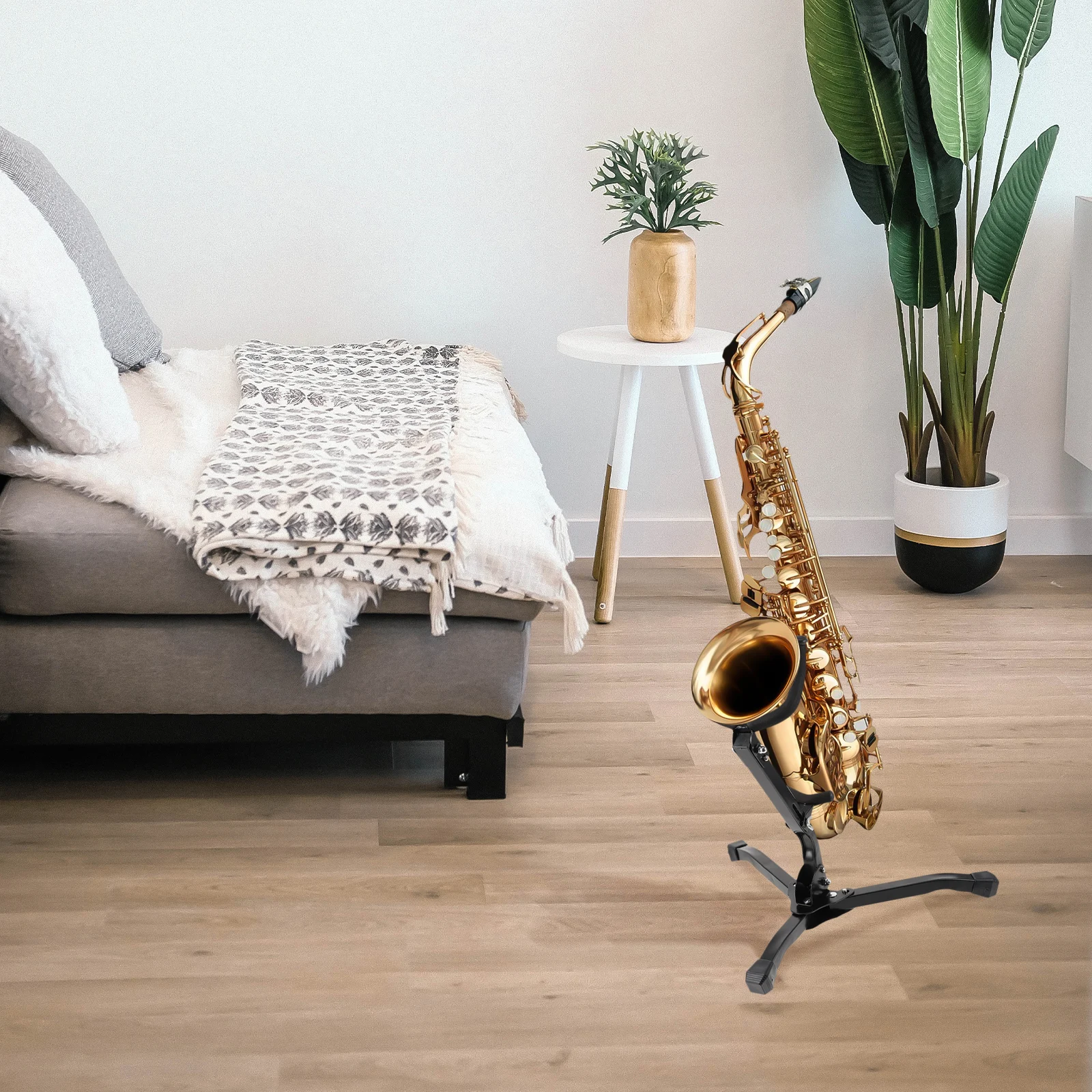 

Saxophone Stand Travel Accessories Rack Sturdy Metal Foldable Portable Bracket Lightweight