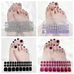 Semi Cured Toenail Wraps 34Tips Fashion Naked Color Personal DIY  Long Lasting Full Cover Nail Gel Sticker Wraps Manicure