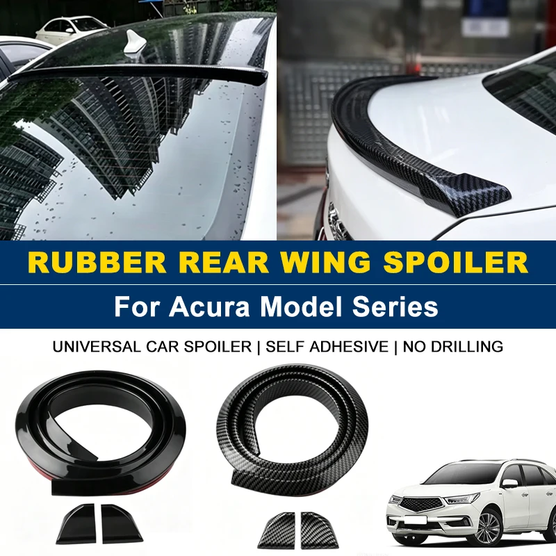 

For Acura RDX MDX TLX Integra ADX CDX ZDX TL TSX RSX CL 1.5M Self-Adhesive Rear Spoiler Wing No Drill Trunk Lip Exterior Parts