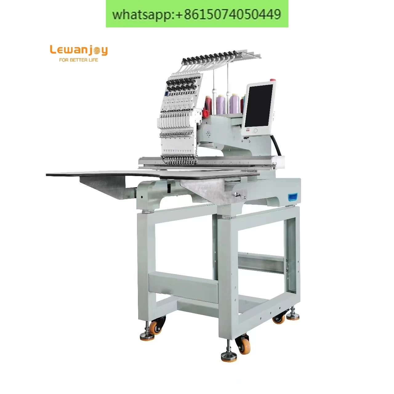 Lewanjoy Small Size Embroidery Machine Hat T-shirt Garment Logo Commercial Single Head for Embroidery Shop 300*400 and 400*600mm